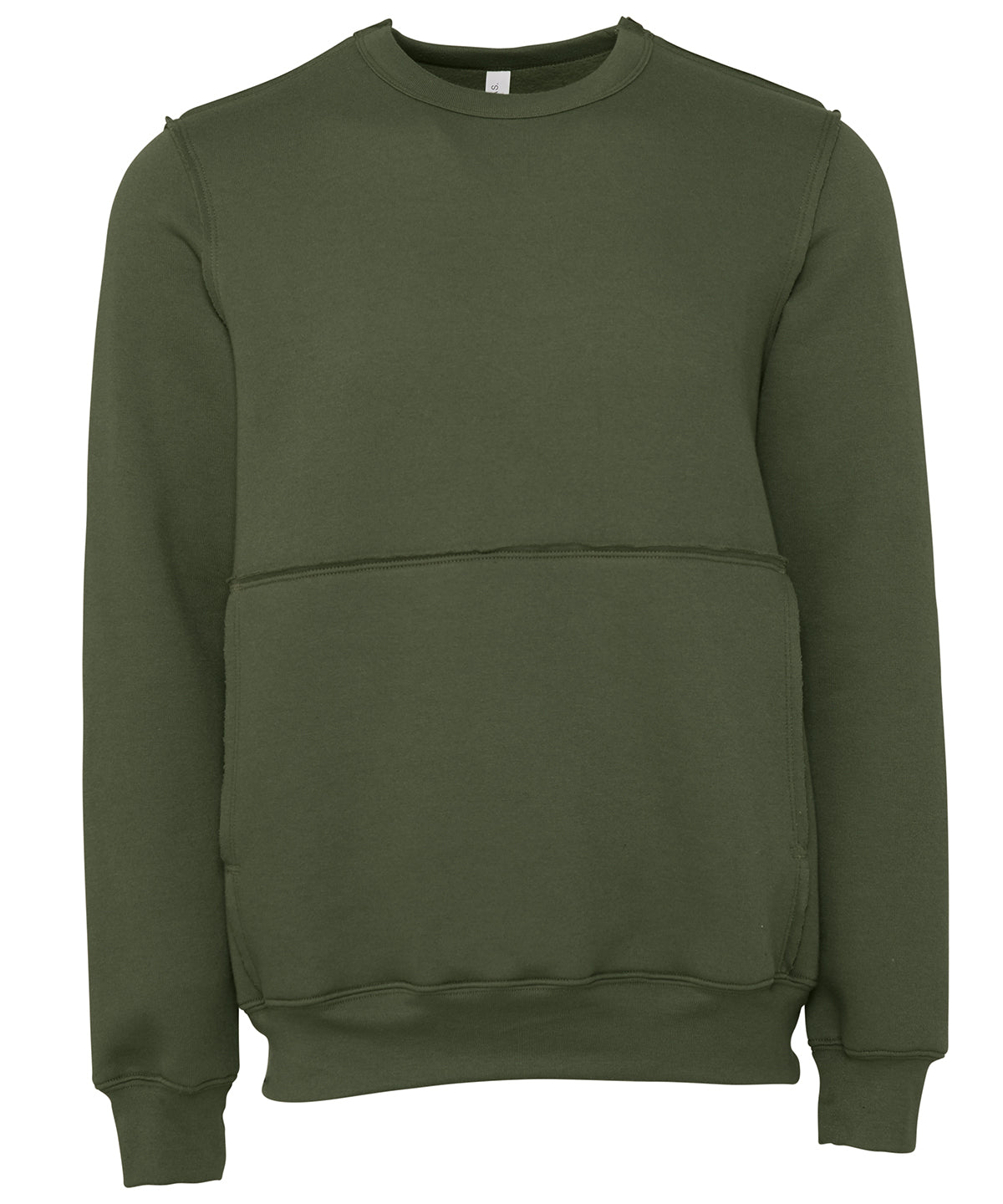 Sweat-shirt col rond unisex à bords francs