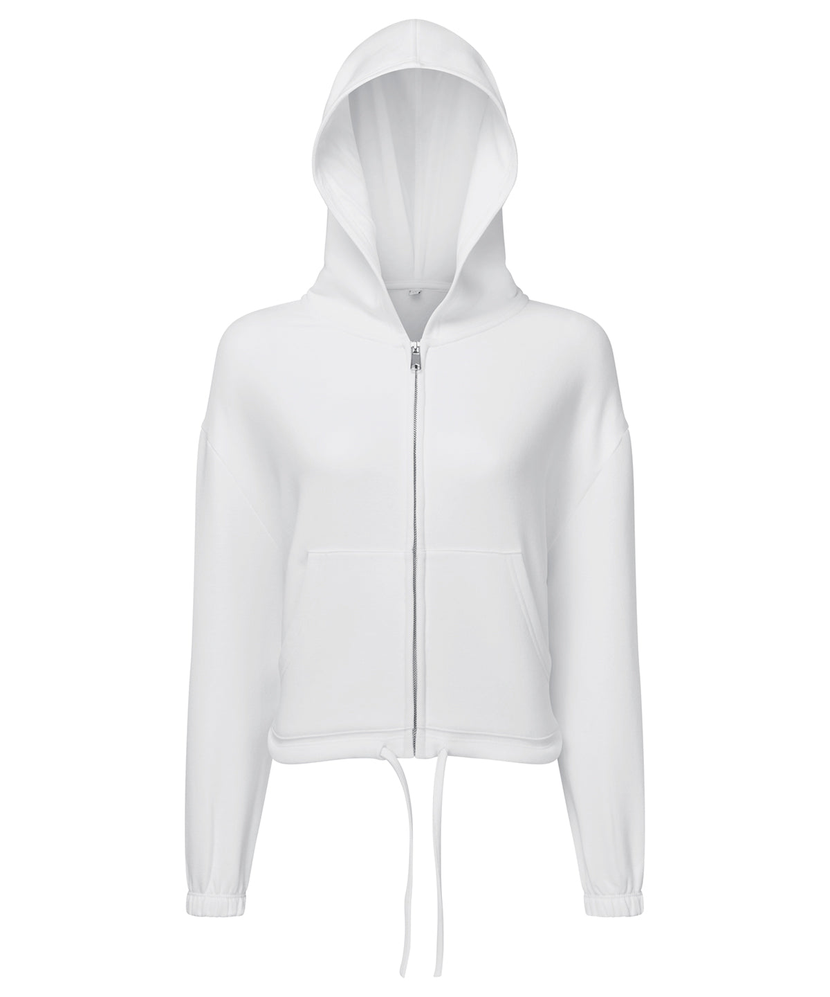 Women's TriDri® recycled cropped oversize full-zip hoodie