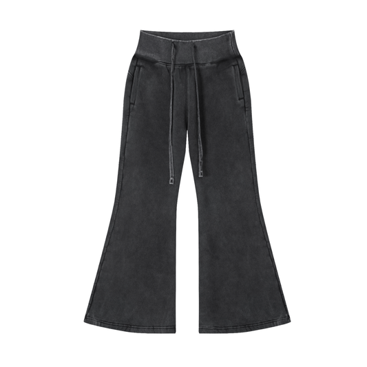 Galawa Vintage Washed Flared Fleece Pants