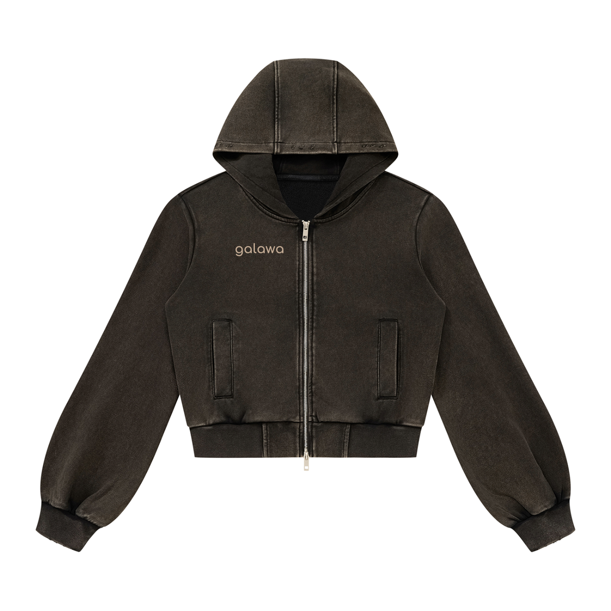 Galawa Women’s Vintage Wash Full Zip Hoodie