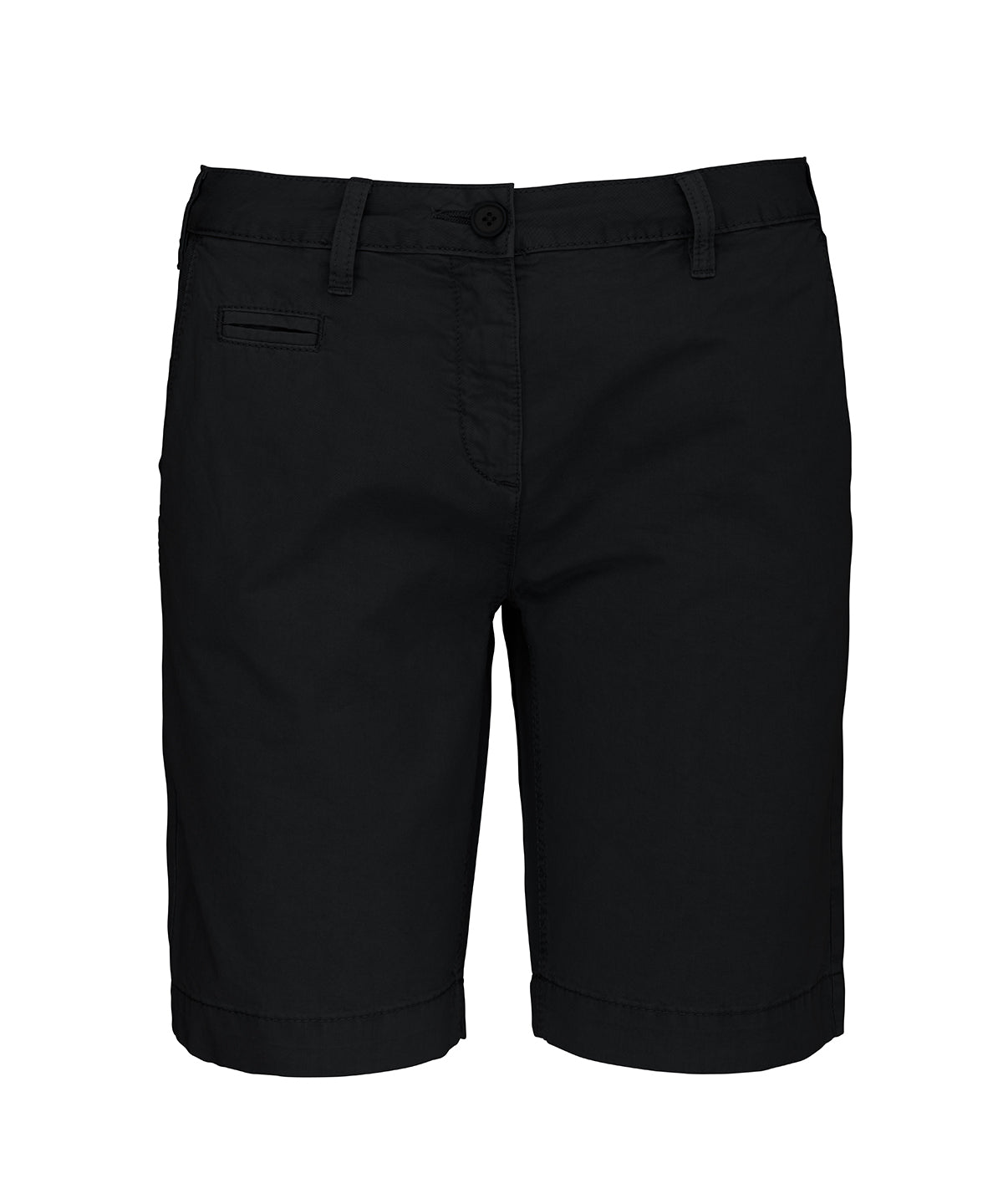 Bermuda shorts with washed effect for women