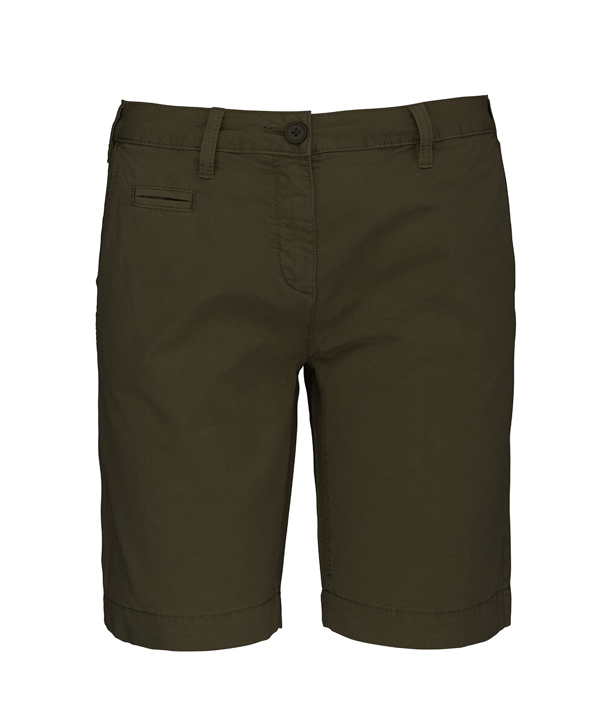 Bermuda shorts with washed effect for women