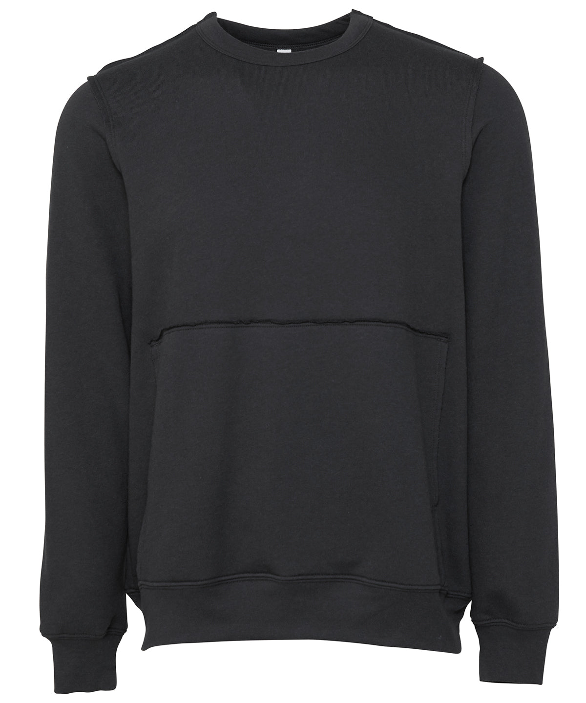 Sweat-shirt col rond unisex à bords francs