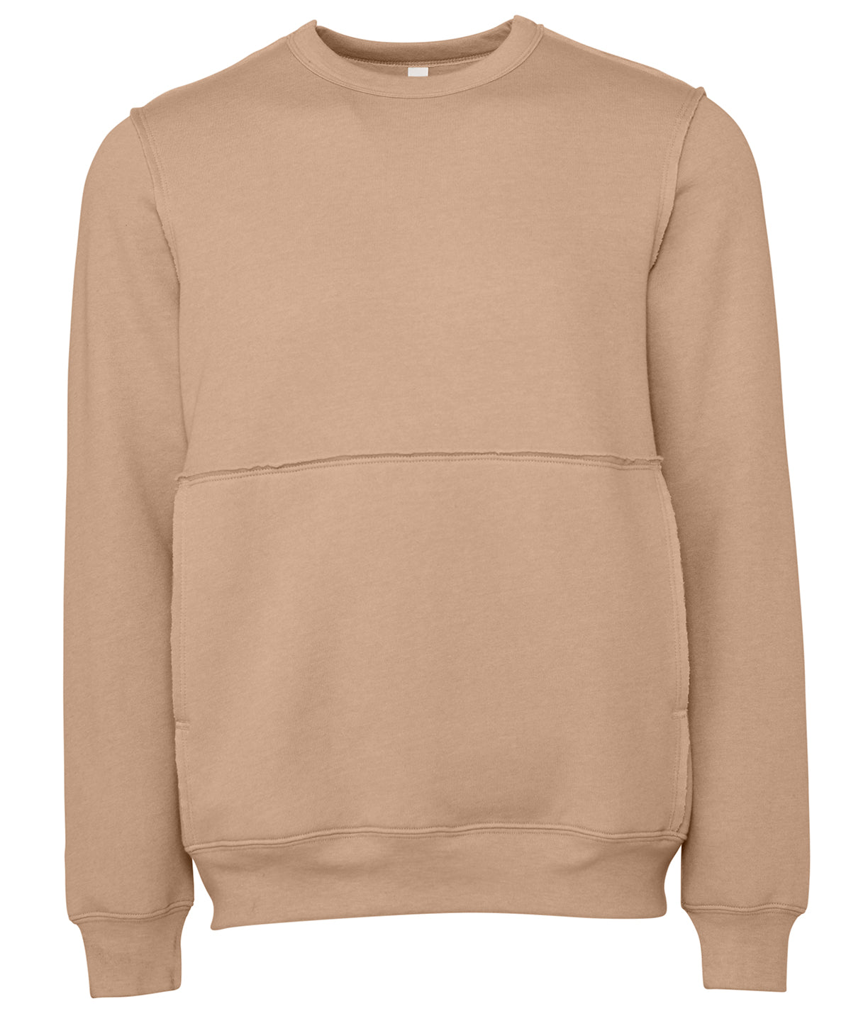 Sweat-shirt col rond unisex à bords francs