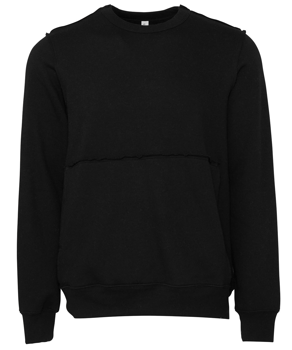 Sweat-shirt col rond unisex à bords francs