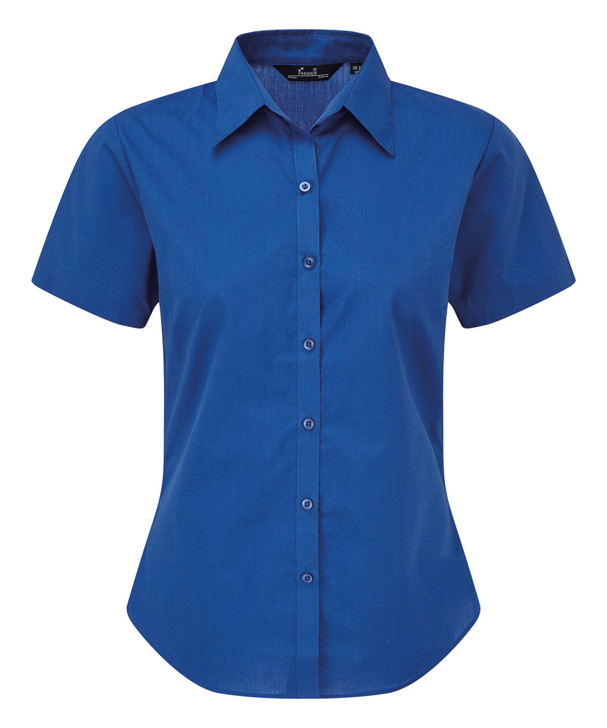Women's short sleeve poplin blouse