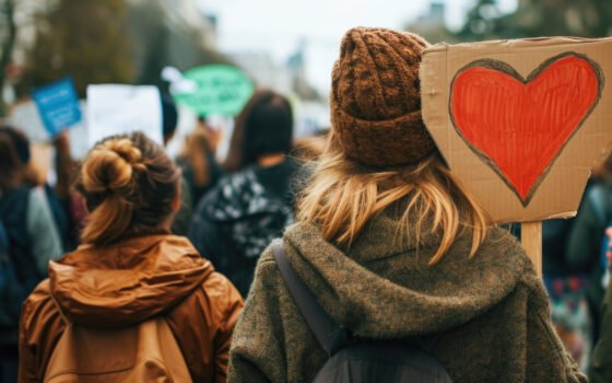 Manifestation pour le droits des femmes.