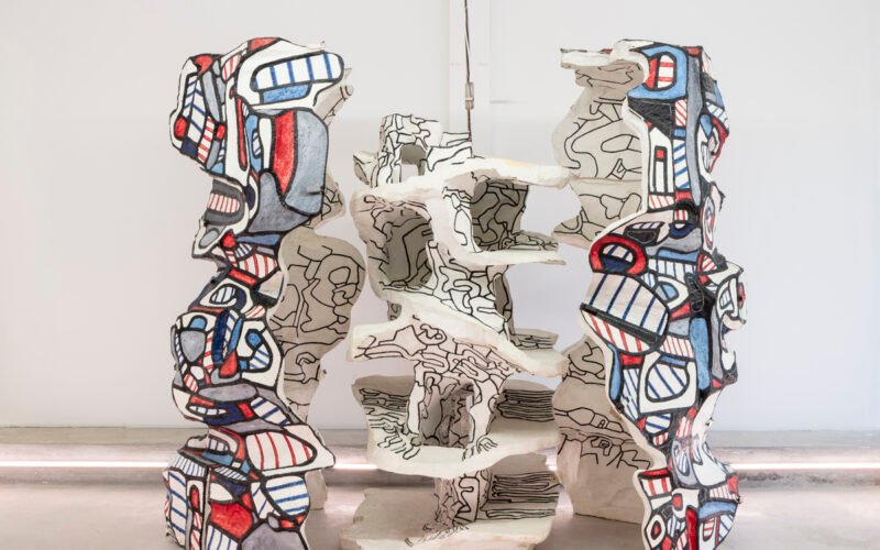 Jean Dubuffet, Maquette de la Tour aux figures et du Gastrovolve, 1985, époxy peint au polyuréthane, Commanderie de Peyrassol, Flassans-sur-Issole © ADAGP, Paris / Photo : Olivier Monge / MYOP